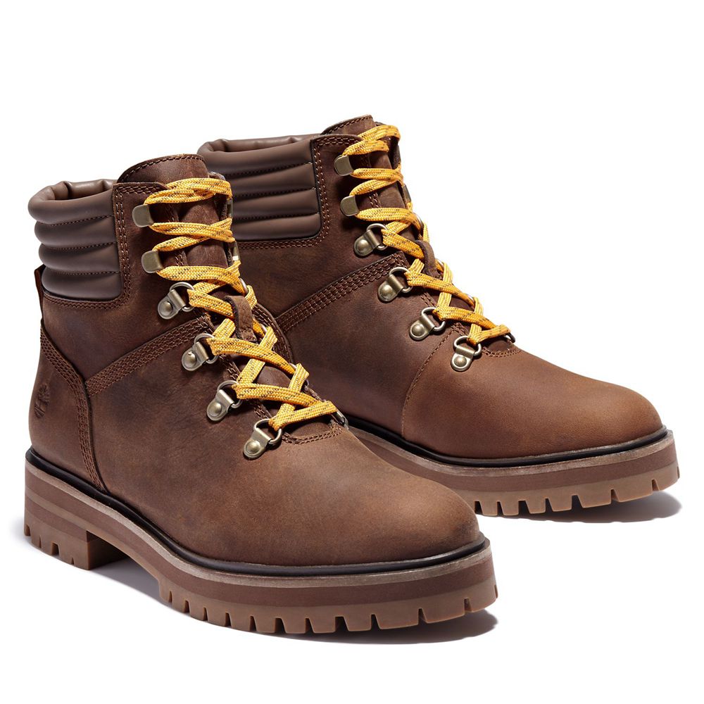 Botas Con Cordones Timberland Mujer London Square Marrones - Chile ZDC-534296